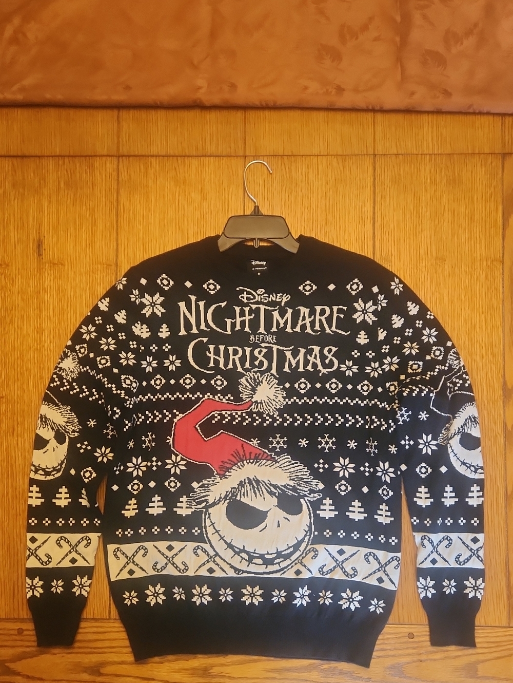 Disney Black & Red Nightmare Before Christmas Jack Skellington Crewneck Sweater